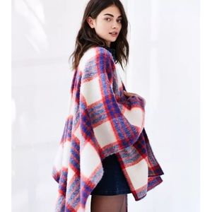 BGD Brushed Plaid Poncho